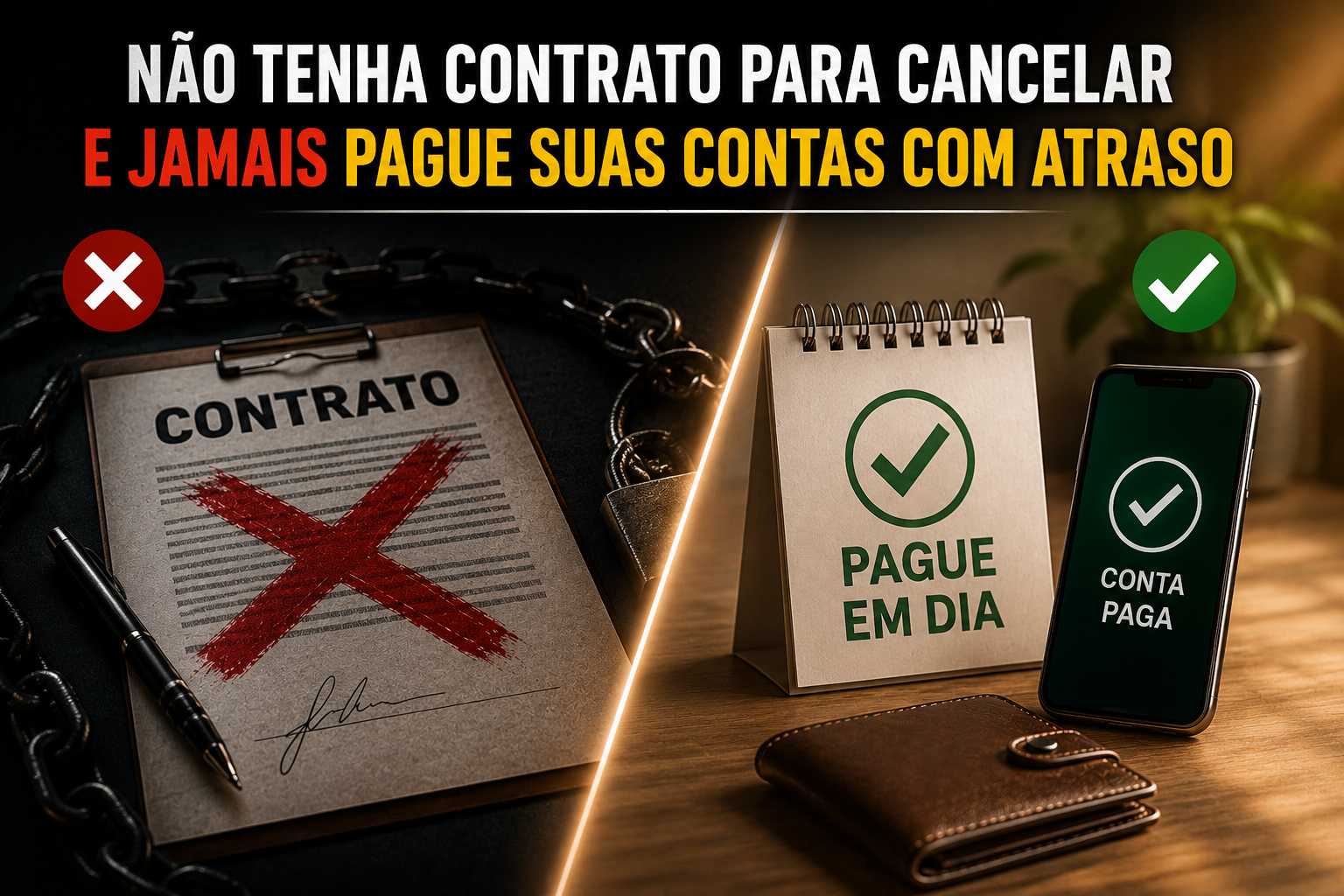 Evite fazer um Contrato para Cancelar e Jamais Pague suas Contas com Atraso