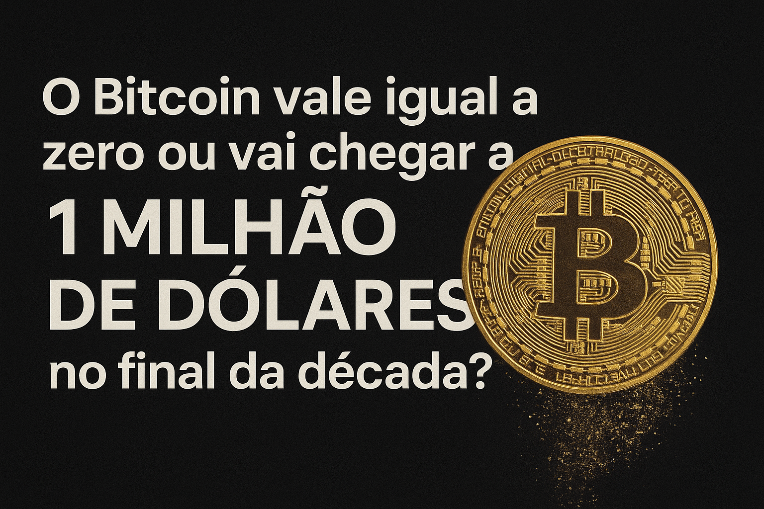 O Bitcoin vale igual a Zero ou vai chegar a 1 milhão de dólares no final da década?