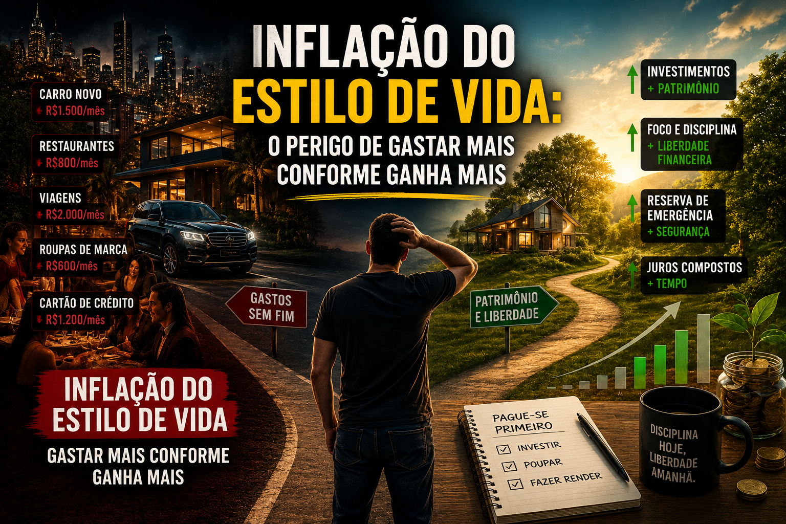Inflação do Estilo de Vida: O Perigo de Gastar Mais Conforme Ganha Mais