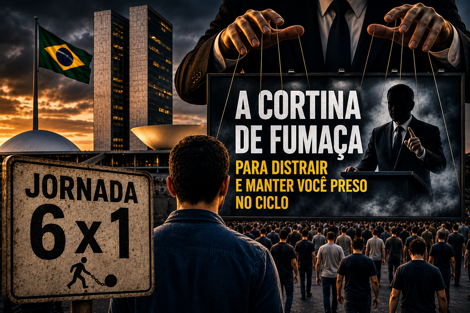 Jornada 6×1: a cortina de fumaça para o brasileiro padrão digerir