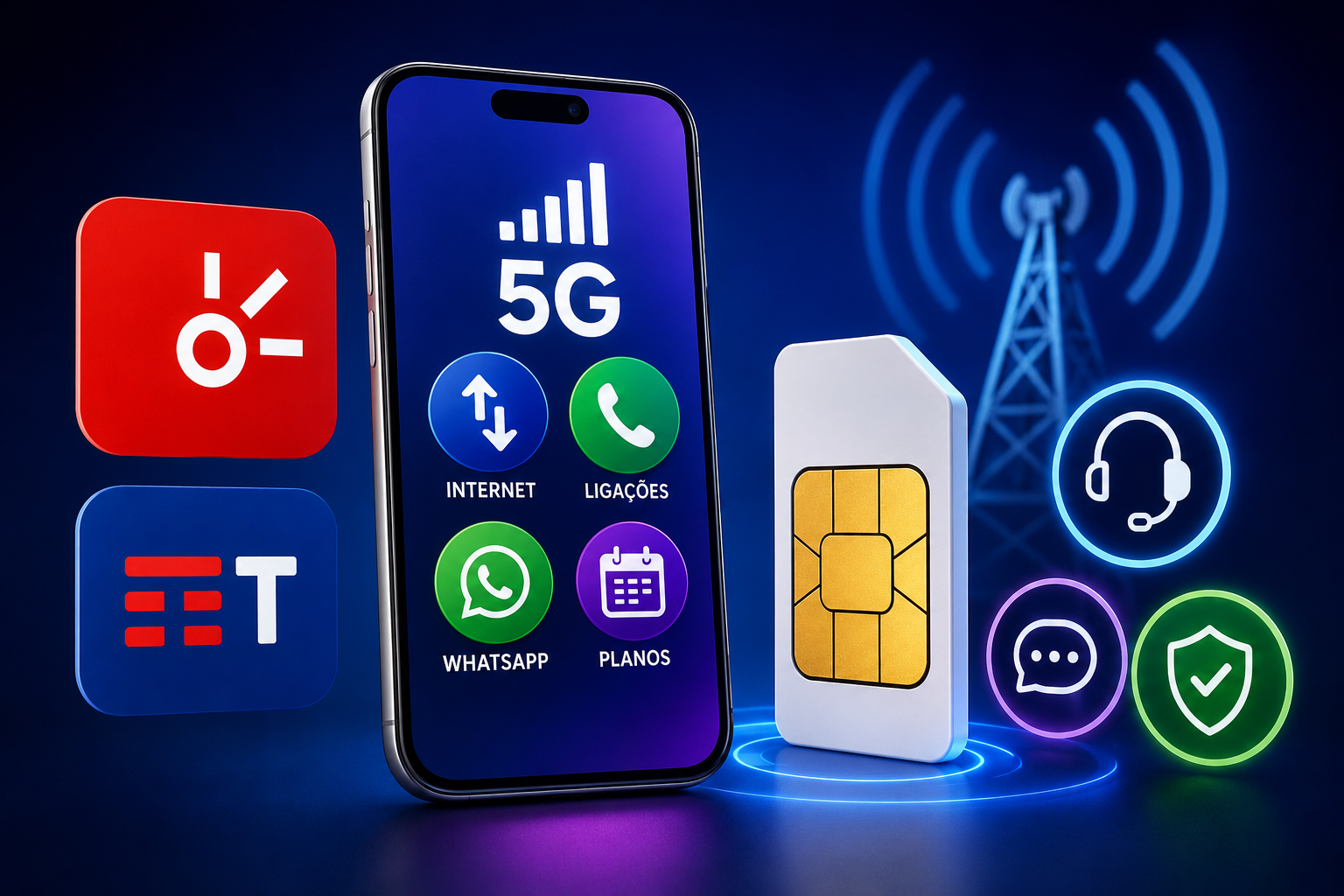 Planos mensais de operadora de celular