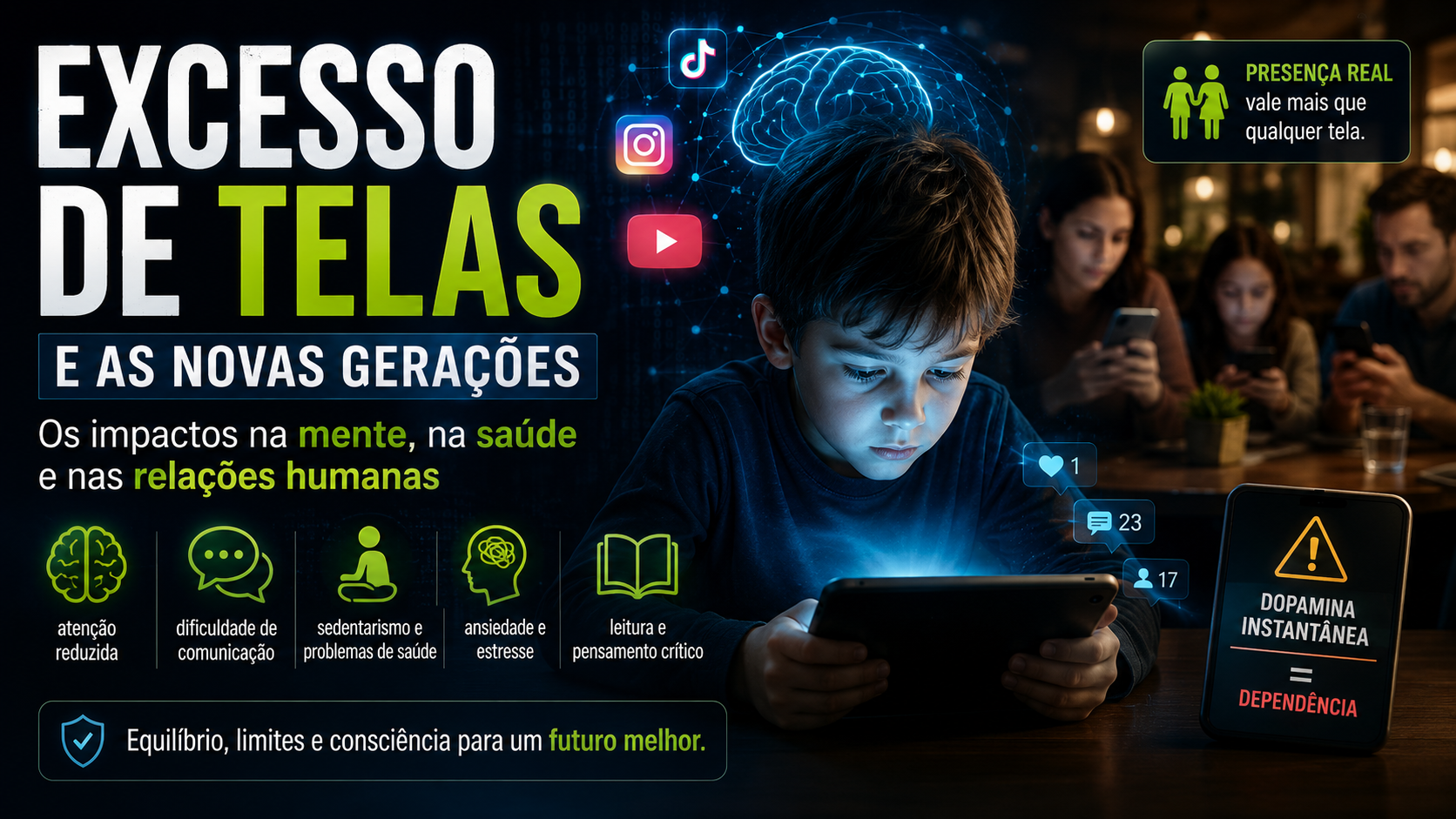 O Excesso de Telas e as Novas Gerações: Como Smartphones e Redes Sociais Estão Mudando Nosso Comportamento